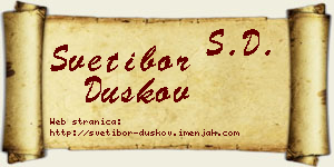 Svetibor Duškov vizit kartica